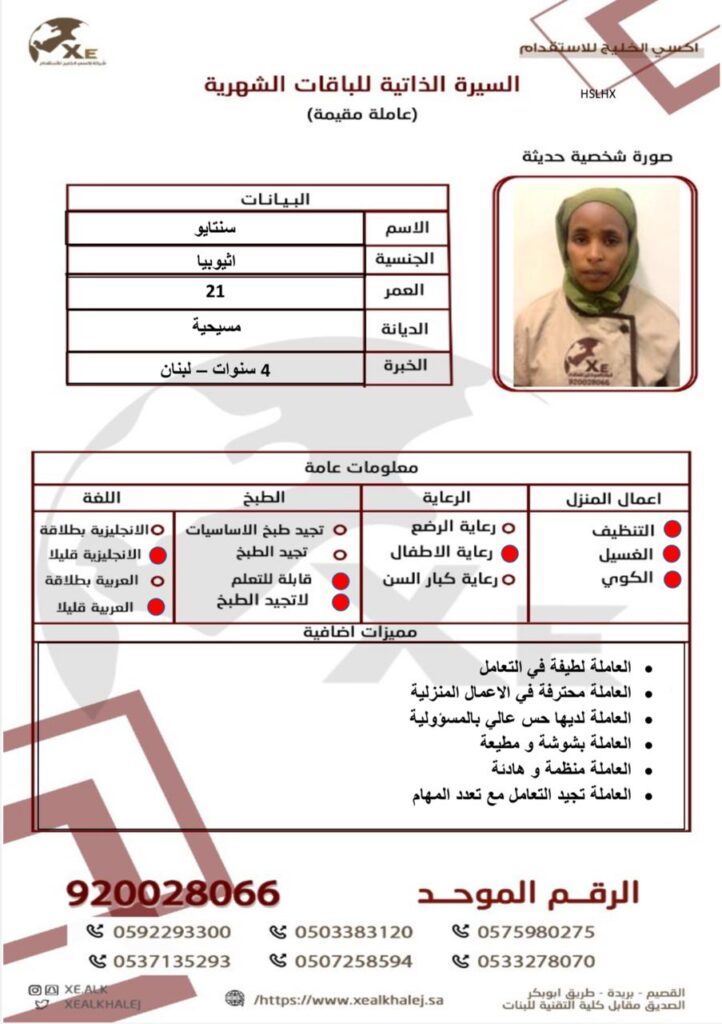 جنسيات العاملات